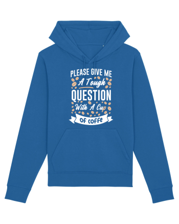 Question With A Cup Of Coffee Royal Blue