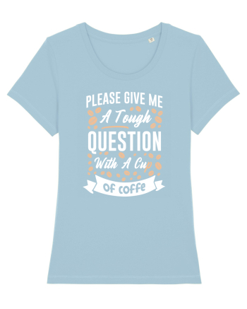 Question With A Cup Of Coffee Sky Blue