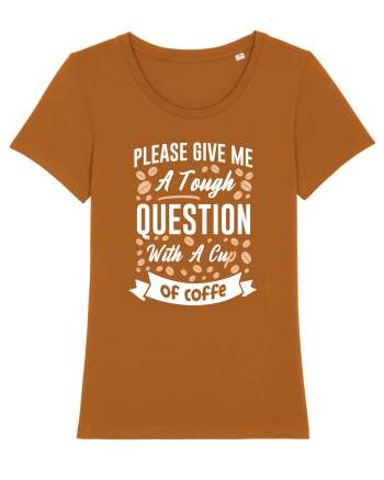 Question With A Cup Of Coffee Roasted Orange
