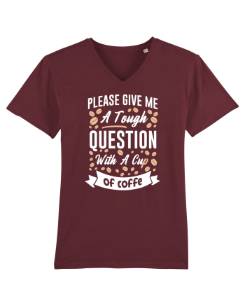Question With A Cup Of Coffee Burgundy