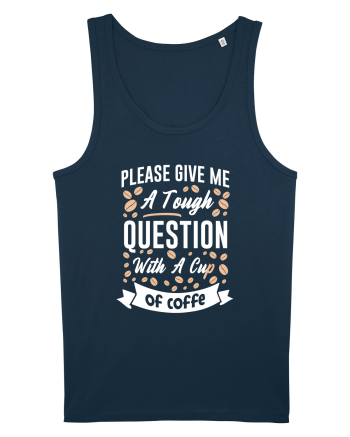 Question With A Cup Of Coffee Navy