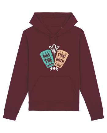 Rule The World Start With Coffee Burgundy