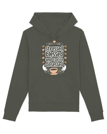 Stressed Blessed And Coffee Obsessed Khaki