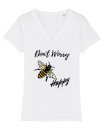 Bee happy Tricou mânecă scurtă guler V Damă Evoker