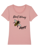 Bee happy Tricou mânecă scurtă guler larg fitted Damă Expresser