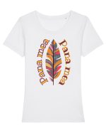 Pana Mea Tricou mânecă scurtă guler larg fitted Damă Expresser