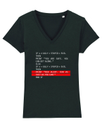 Funny coding Tricou mânecă scurtă guler V Damă Evoker