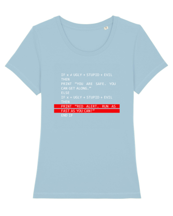 Funny coding Sky Blue