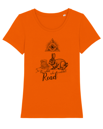 the black rabbit who could not read Bright Orange