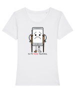 Nu-mi merge telefonul Tricou mânecă scurtă guler larg fitted Damă Expresser