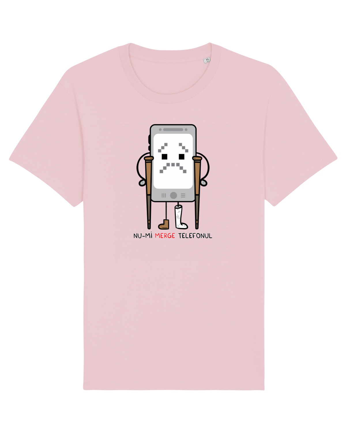 Tricou mânecă scurtă Unisex Rocker Cotton Pink