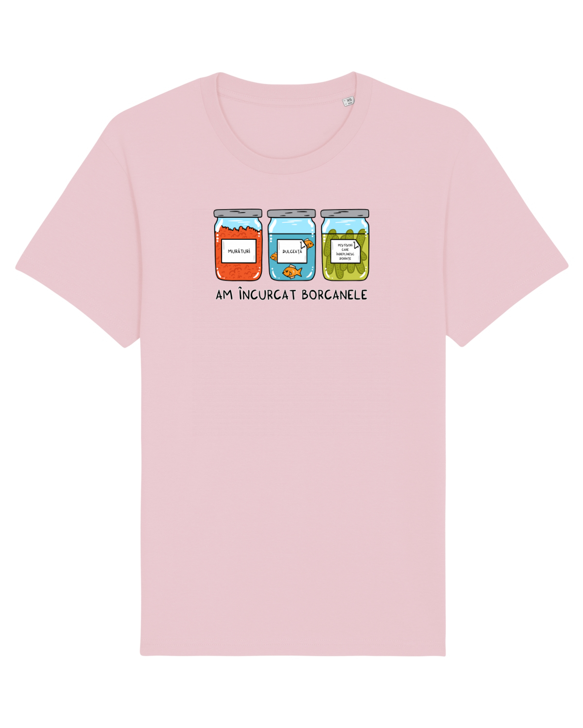 Tricou mânecă scurtă Unisex Rocker Cotton Pink