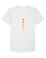 Moon Phases Design Tricou mânecă scurtă guler larg Bărbat Skater