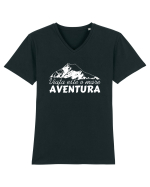 Viata este o mare aventura Tricou mânecă scurtă guler V Bărbat Presenter