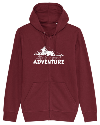 Life is a great adventure Burgundy