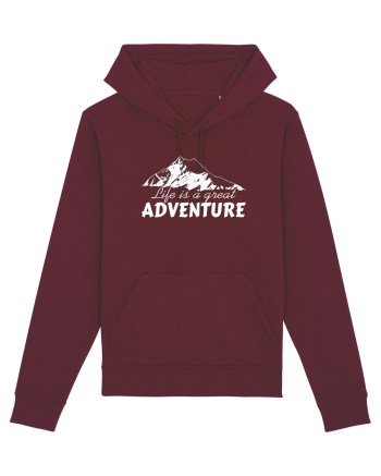 Life is a great adventure Burgundy