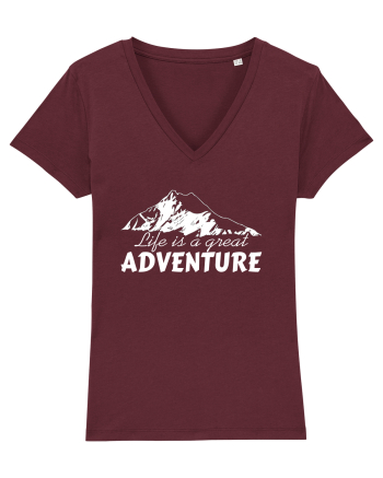 Life is a great adventure Burgundy