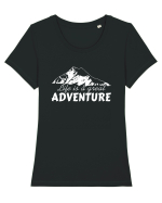 Life is a great adventure Tricou mânecă scurtă guler larg fitted Damă Expresser