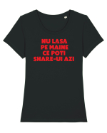 Nu lasa pe maine  Tricou mânecă scurtă guler larg fitted Damă Expresser