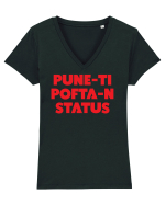 Pune-ti pofta-n status Tricou mânecă scurtă guler V Damă Evoker