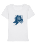 T64 Tricou mânecă scurtă guler larg fitted Damă Expresser