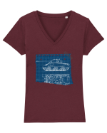 M4 Sherman Tricou mânecă scurtă guler V Damă Evoker