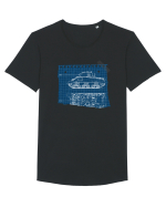 M4 Sherman Tricou mânecă scurtă guler larg Bărbat Skater