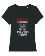 Pain is temporary Tricou mânecă scurtă guler larg fitted Damă Expresser