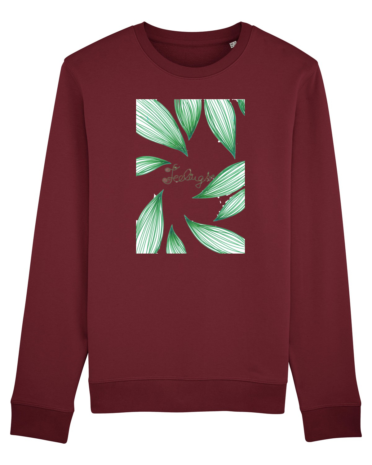 Bluză mânecă lungă Unisex Rise Burgundy