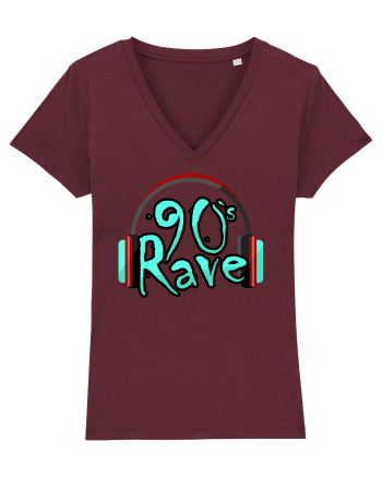 90`s Rave headphones Burgundy