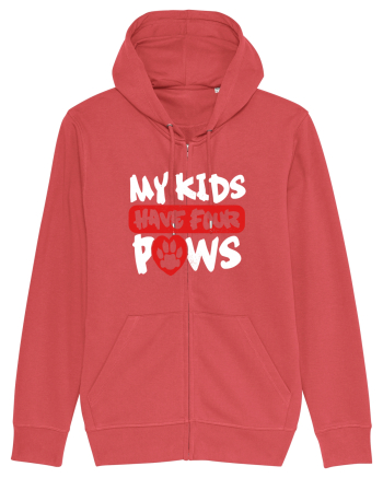 My kids have 4 paws Carmine Red