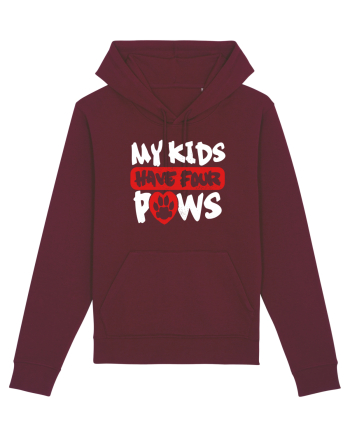 My kids have 4 paws Burgundy