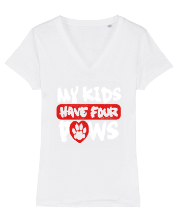 My kids have 4 paws White