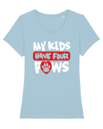 My kids have 4 paws Sky Blue
