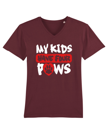 My kids have 4 paws Burgundy