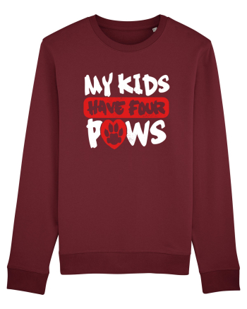 My kids have 4 paws Burgundy