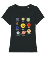 Planets Tricou mânecă scurtă guler larg fitted Damă Expresser