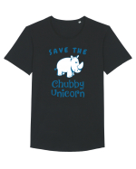 Chubby Unicorn Tricou mânecă scurtă guler larg Bărbat Skater