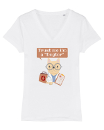Trust me i'm a  Tricou mânecă scurtă guler V Damă Evoker
