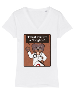 Trust me i'm a  Tricou mânecă scurtă guler V Damă Evoker