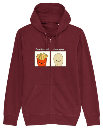 Poza de profil Vs Viata reala Burgundy