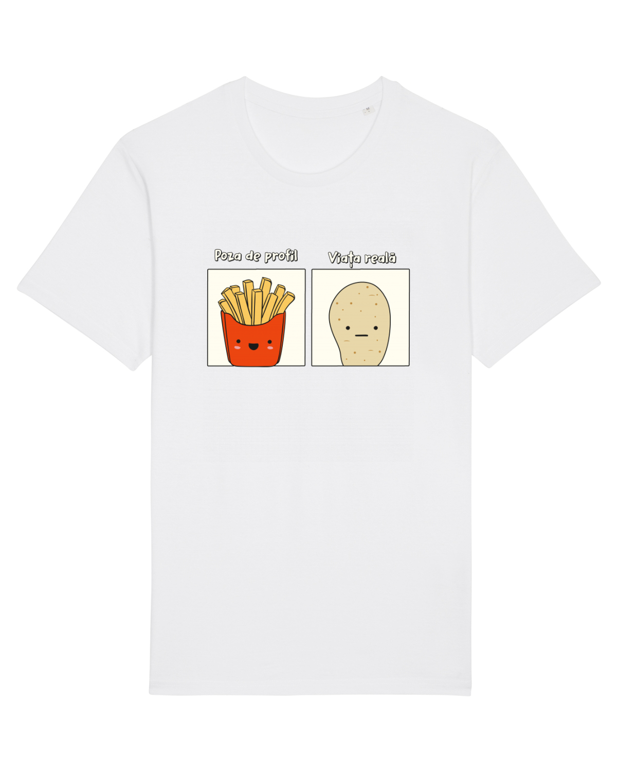 Tricou mânecă scurtă Unisex Rocker White