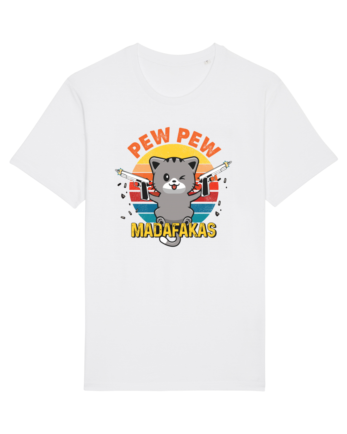 Tricou mânecă scurtă Unisex Rocker White