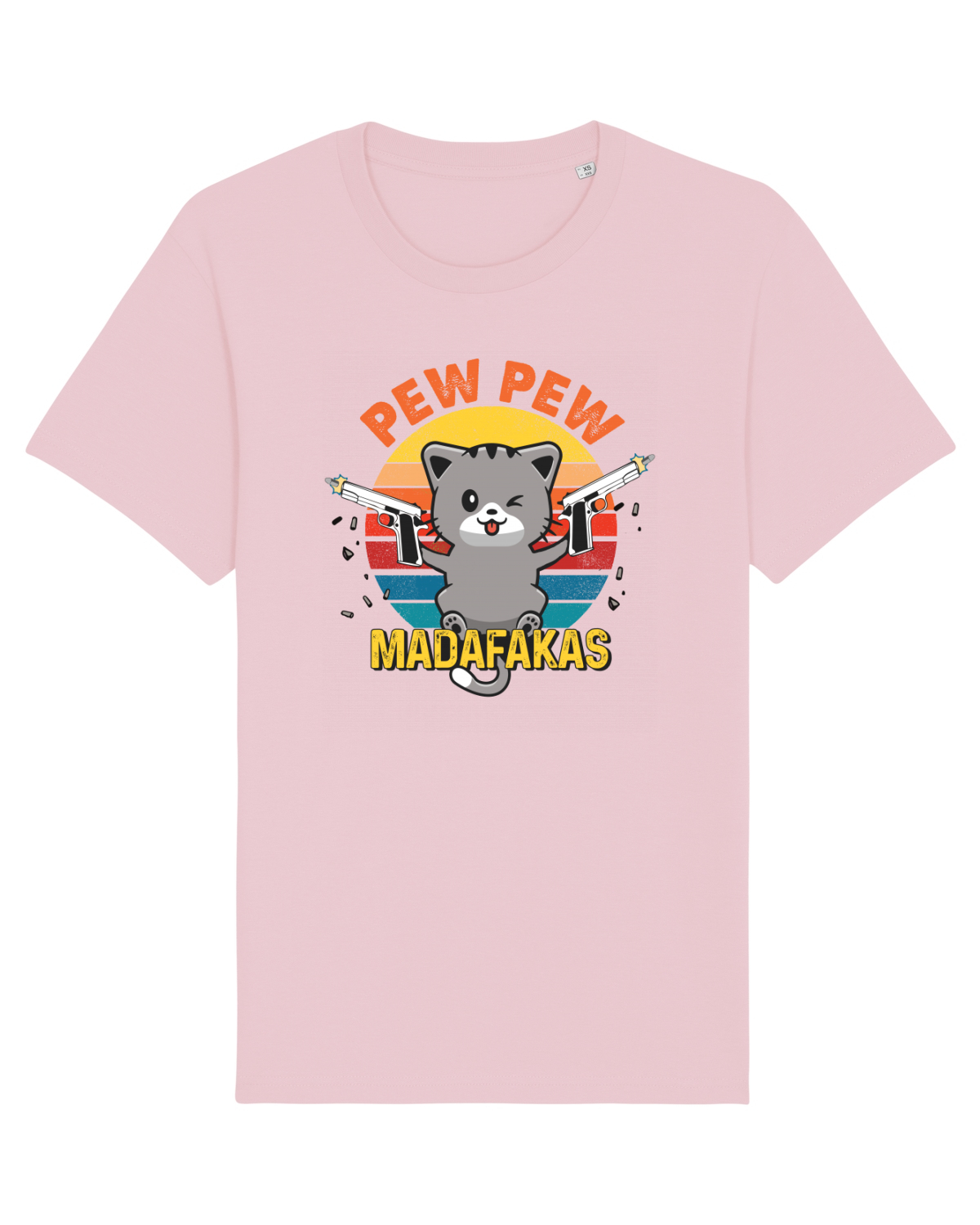 Tricou mânecă scurtă Unisex Rocker Cotton Pink