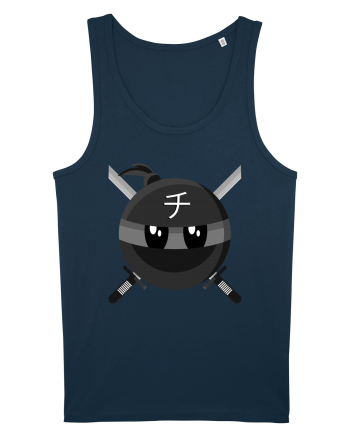 Black ninja emoticon CHI symbol Navy