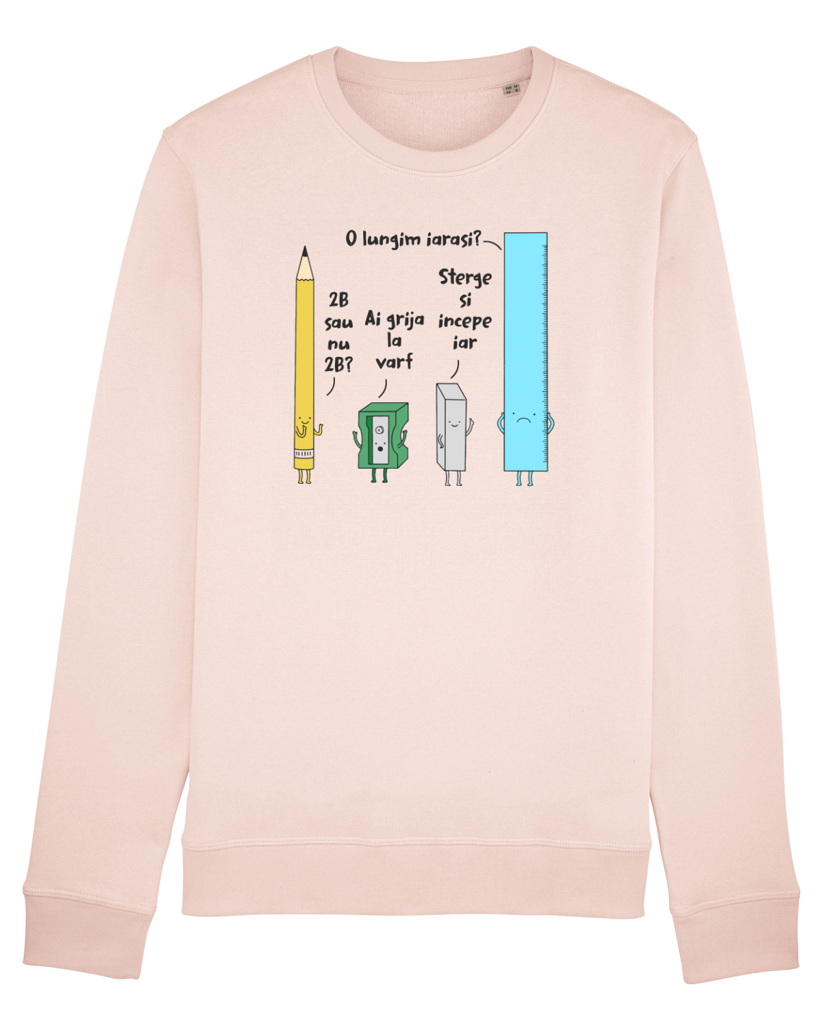 Bluză mânecă lungă Unisex Rise Candy Pink