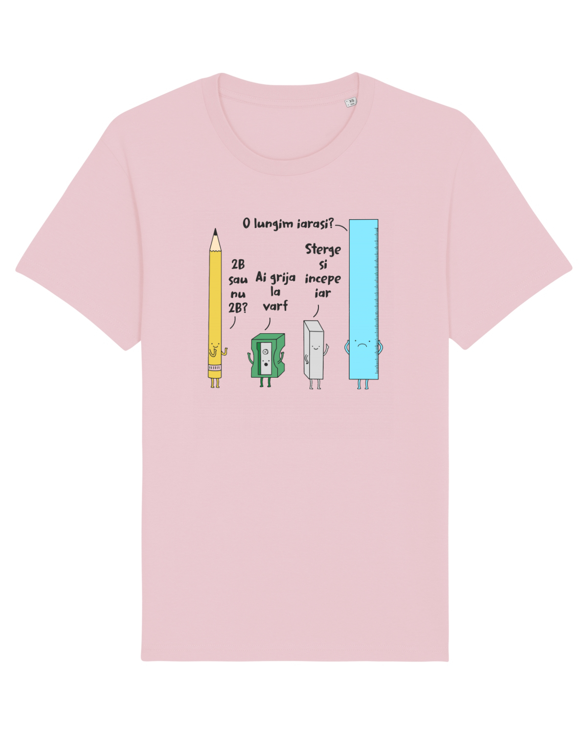 Tricou mânecă scurtă Unisex Rocker Cotton Pink