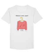 Multumesc pentru suport Tricou mânecă scurtă guler larg Bărbat Skater