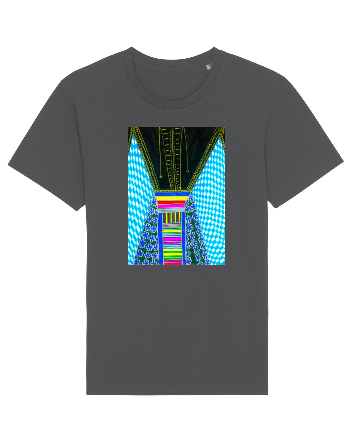 Tricou mânecă scurtă Unisex Rocker Anthracite