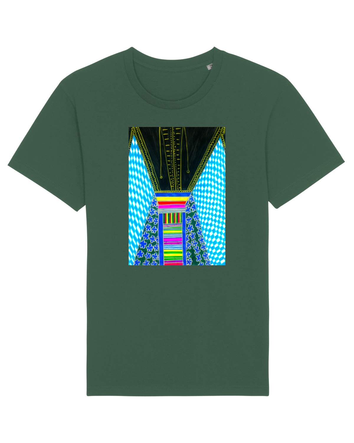 Tricou mânecă scurtă Unisex Rocker Bottle Green